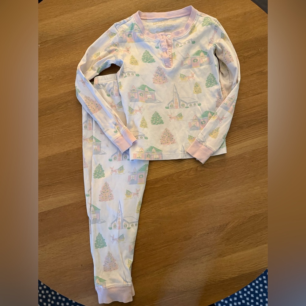 TBBC pastel holiday village pjs
